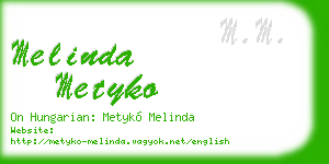 melinda metyko business card